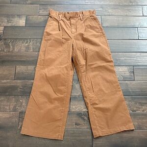 Alice + Olivia Brown Wide-Leg Chinos